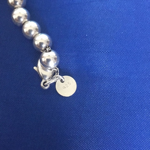 Tiffany Sterling Silver Bead Graduated Necklace. - Picture 4 of 10